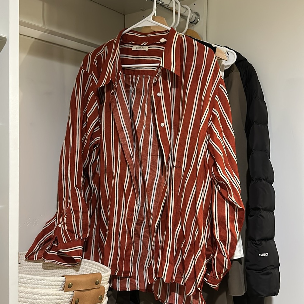 Doen Hava Button Down Shirt in Monaco Stripe - Picture 4 of 5